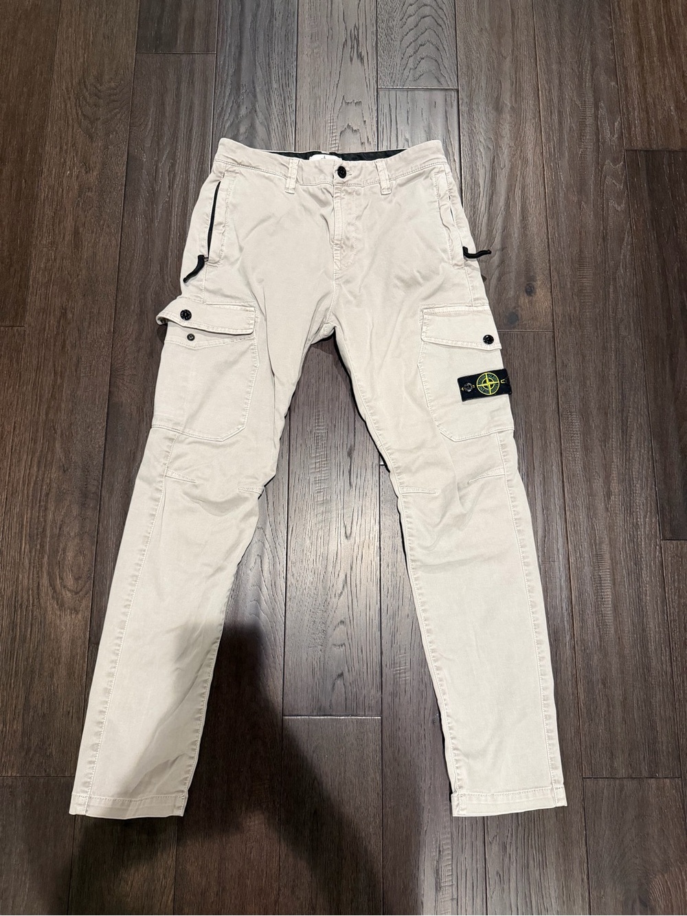 Stone Island Men’s Cargo Pants in Natural Beige with Patch